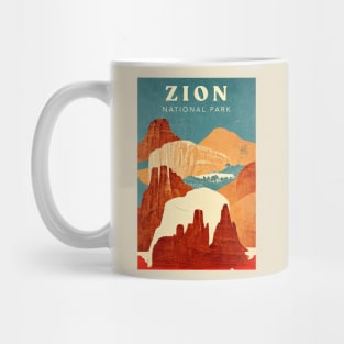 Zion National Park Retro Mug